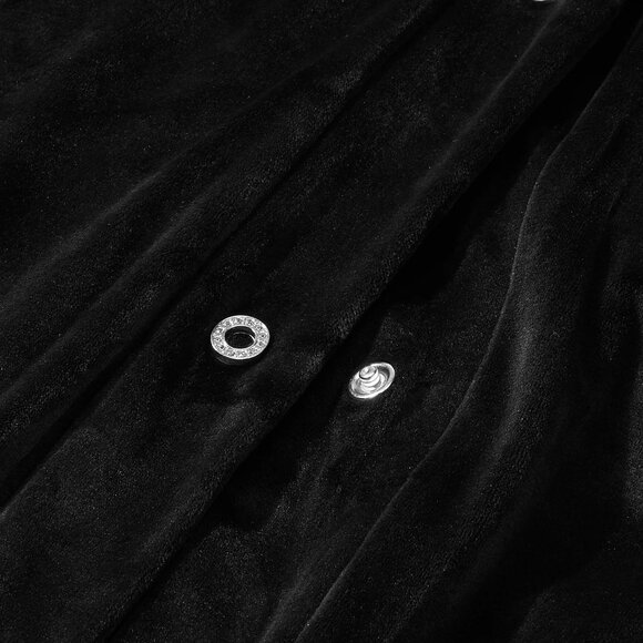 Victoria's Secret Velour Diamante Wide-Leg Snap Lounge Pants - Picture 5 of 5